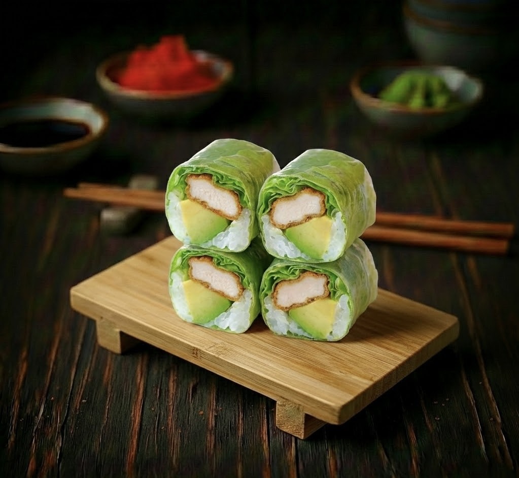 Springroll Poulet Pané menthe Avocat